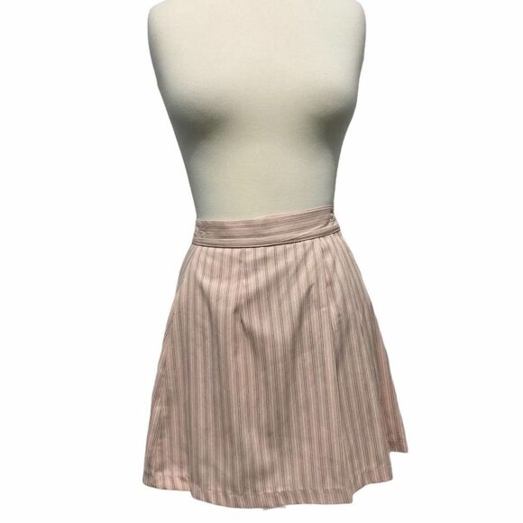 City Triangles‎ 90s Vintage Wrap Mini Skirt Striped Pink 5 - Picture 6 of 13